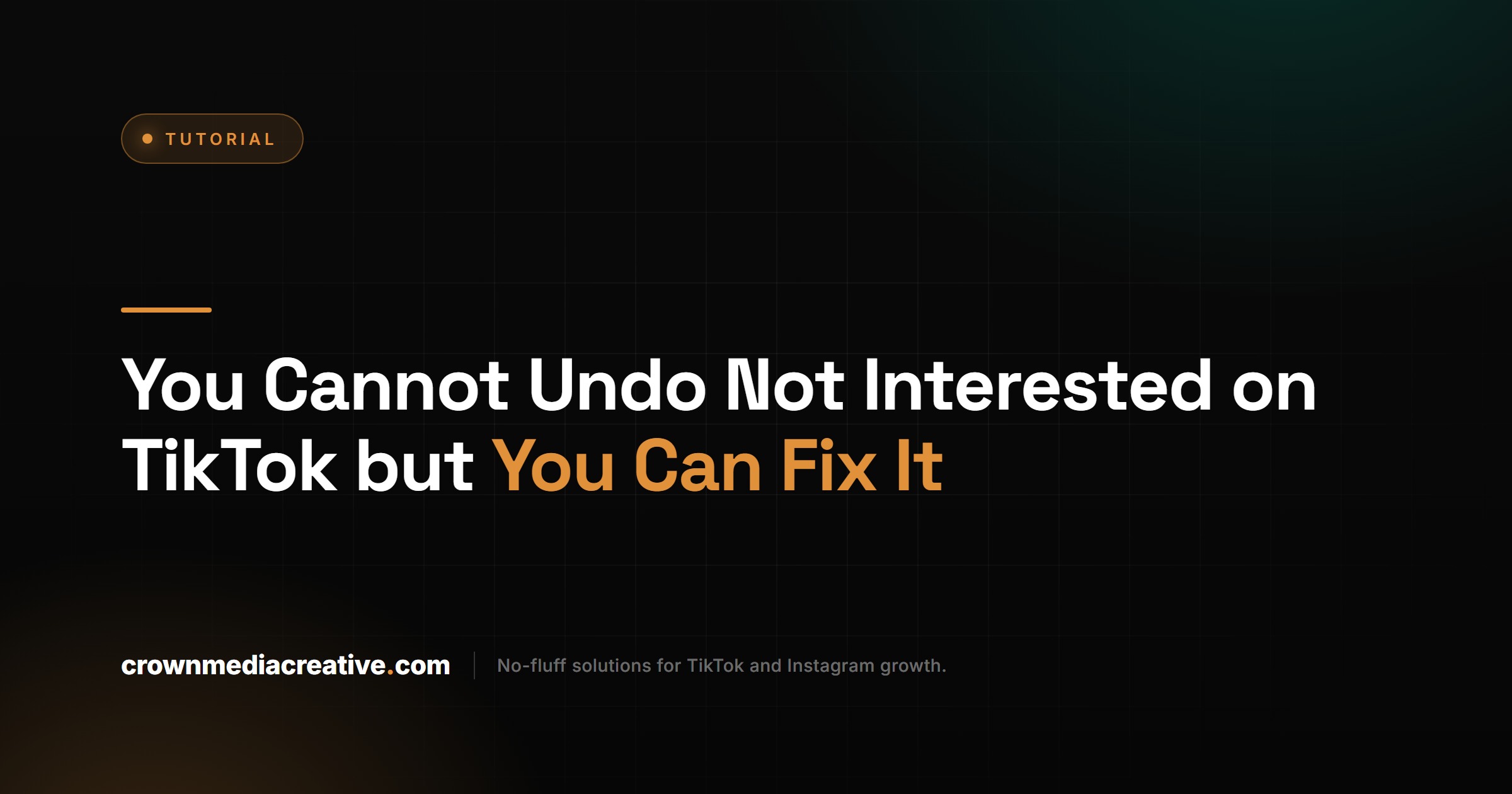 How to Undo Not Interested on TikTok