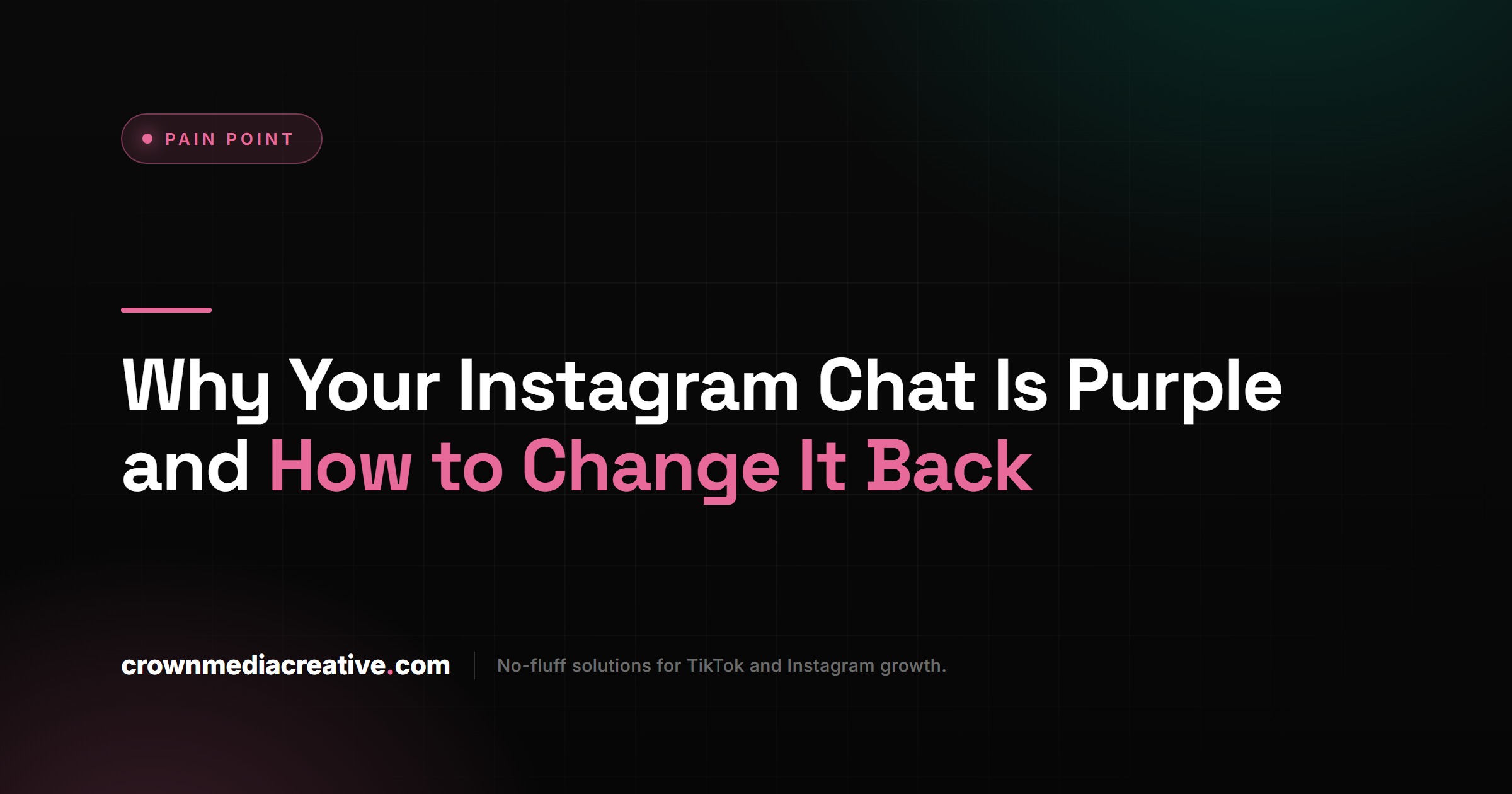 Why Your Instagram Chat Is Purple