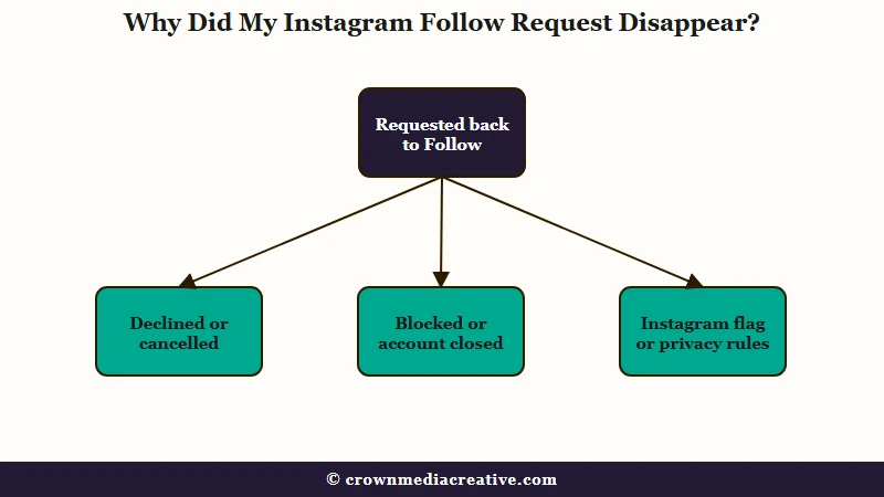 Why a sent Instagram follow request flips back to Follow