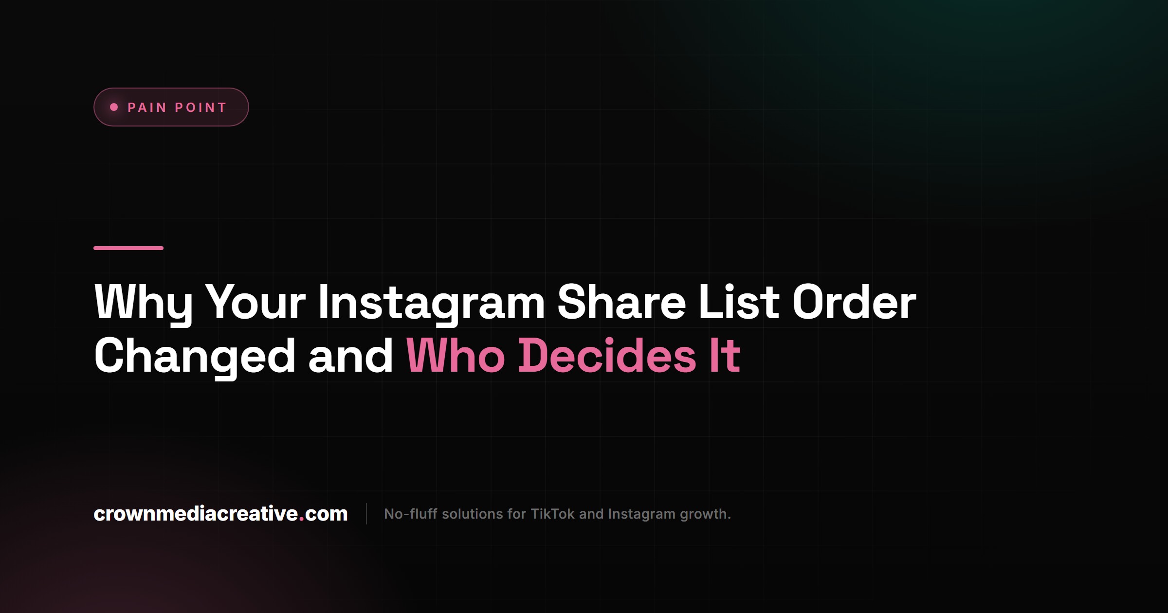 Instagram Share List Order