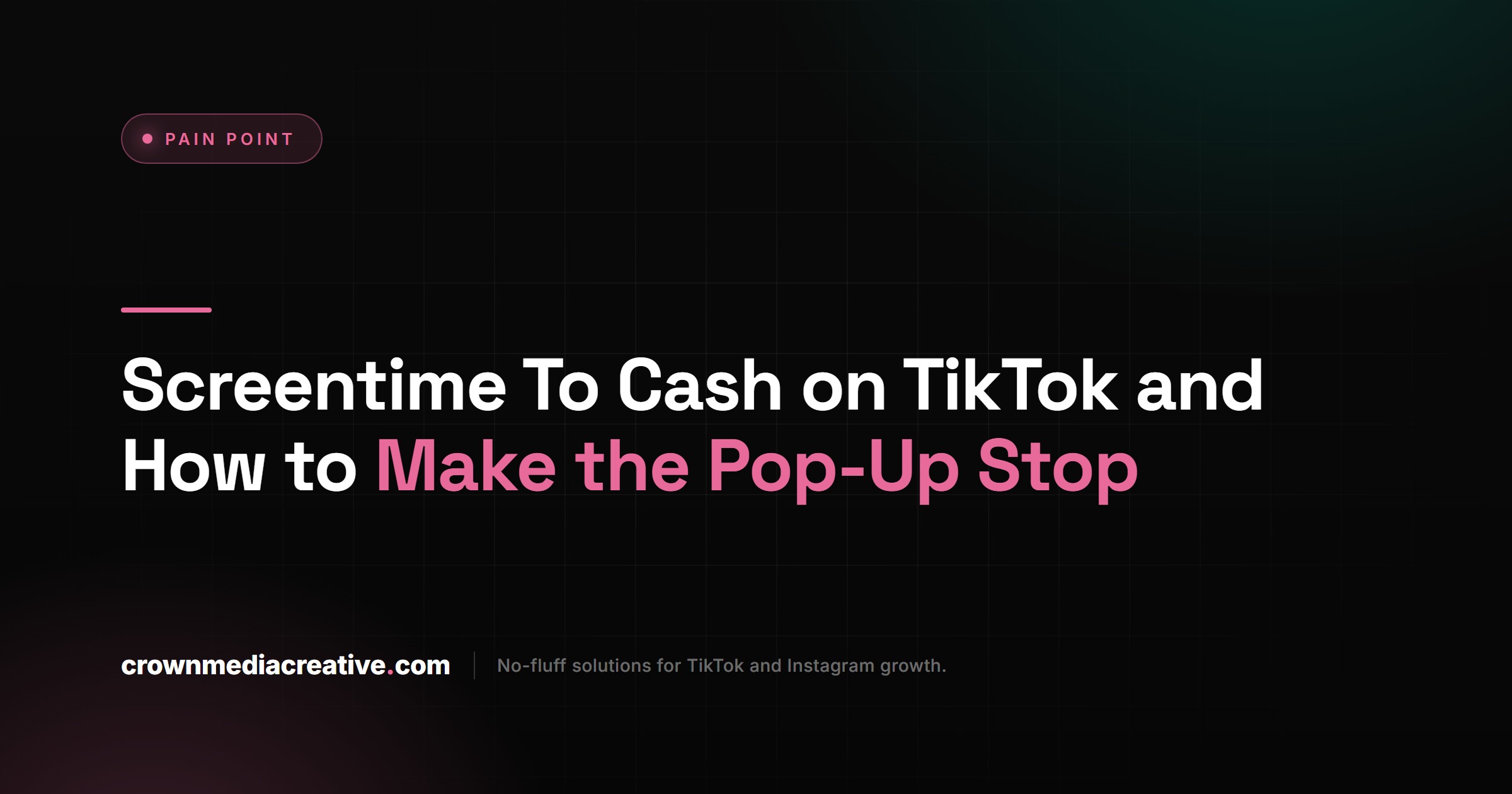 Screentime To Cash on TikTok and How to Make the Pop-Up Stop