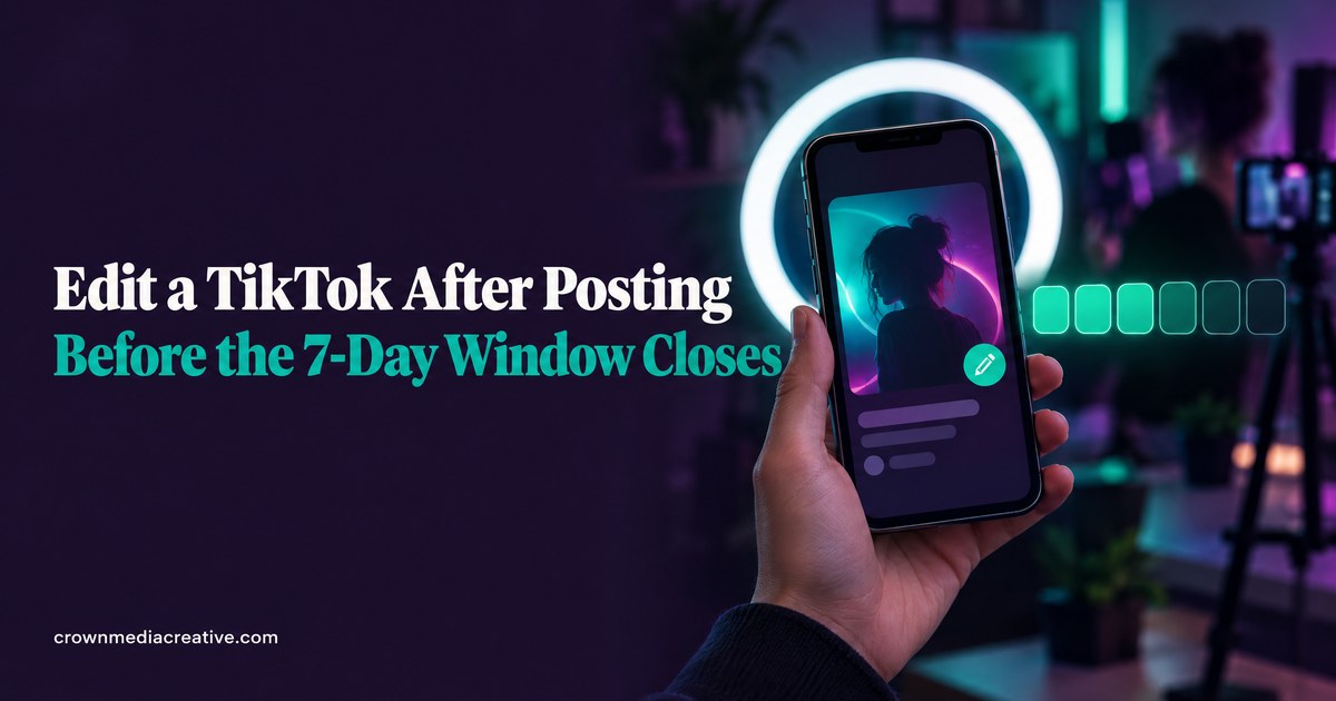 Edit a TikTok After Posting Before the 7-Day Window Closes