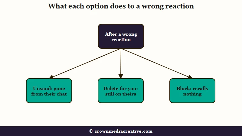 Unsend versus Delete for you versus blocking