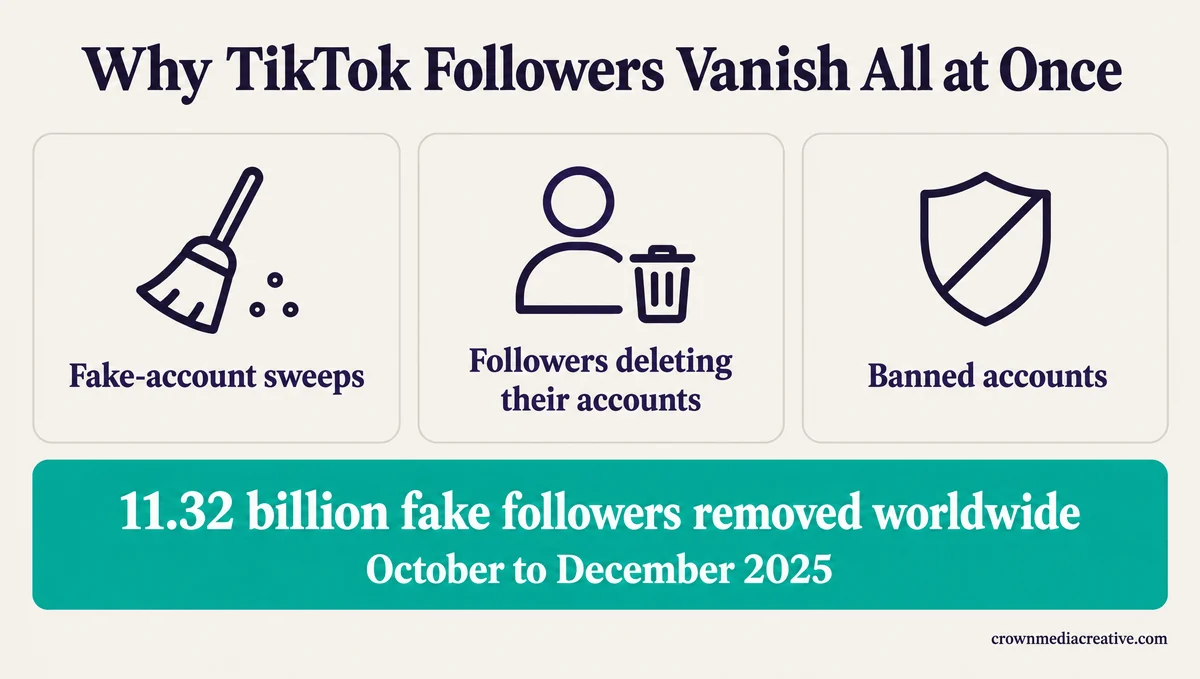 Three reasons TikTok followers vanish at once